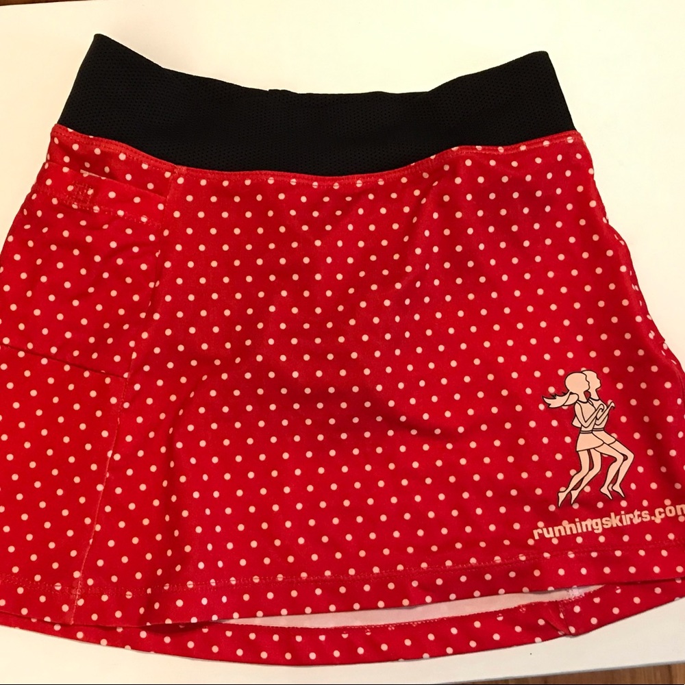 RunningSkirts GIRLS Red polka Dot size M (6-10) worn once